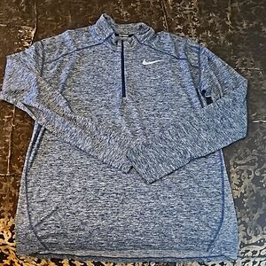 Mens Nike Dri Fit Running LS Half Zip-L
